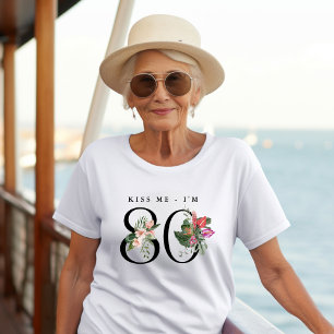 Camiseta Divertido Trópico Bésame Cumplo 80