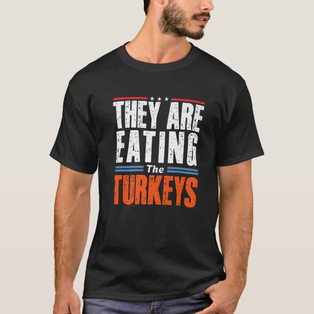 Camiseta Divertido Trump diciendo que están comiendo los pa (Anverso)