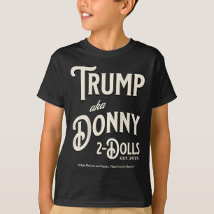 Camiseta Divertido Trump Donando Dos Muñecas A Dos Muñecas 
