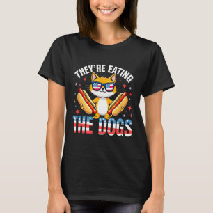 Camiseta Divertido Trump Están Comiendo Los Perros Los Gato