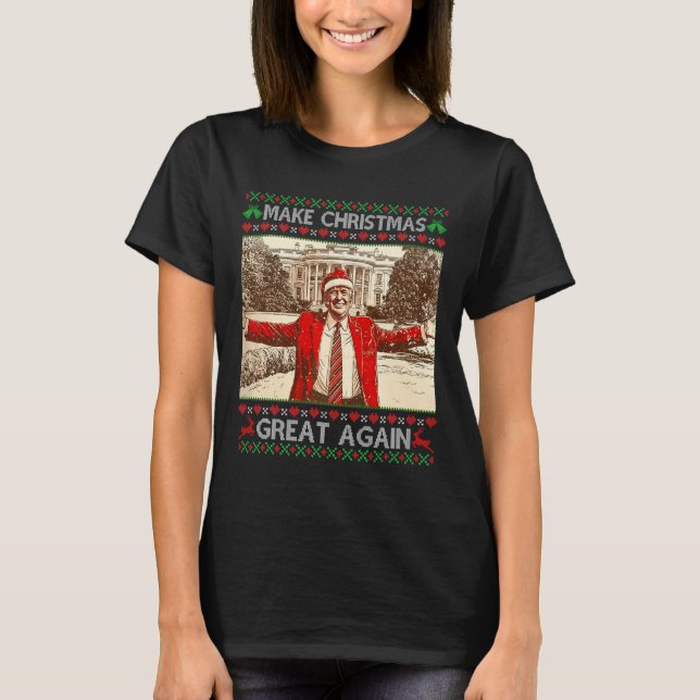 Camiseta Divertido Trump hace a los Navidades una gran fami (Anverso)