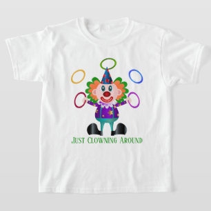 Camiseta divertido unisex niños payaso agregar texto