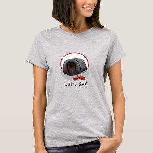 Camiseta ¡Divertido! ¡Vamos a pasear! Perro pequinés (negro
