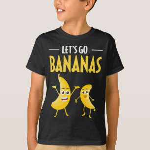 Camiseta Divertido Vamos Bananas Humor Banana Fruta Tropica
