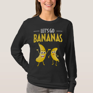 Camiseta Divertido Vamos Bananas Humor Banana Fruta Tropica