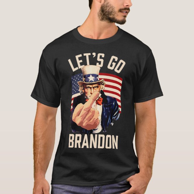 Camiseta Divertido Vamos Brandon Tío Sam Vamos Brandon (Anverso)
