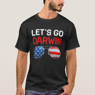 Camiseta Divertido Vamos Darwin Retro La Bandera Estadounid