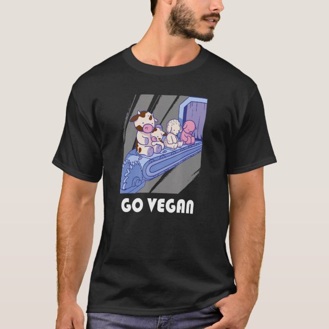 Camiseta Divertido Vamos Vegan Motif Los Animales Vegan Ali (Anverso)