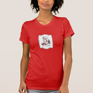 Camiseta ¡Divertido Vamos! Walk Old English Sheepdog (Gris 