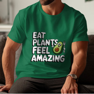 Camiseta Divertido Vegano Aguacate Come Plantas Se Siente I