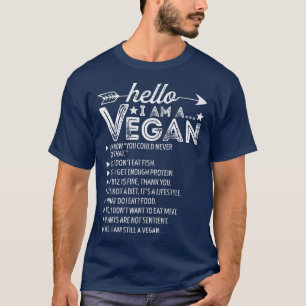 Camiseta Divertido vegetariano sarcástico Hola soy una vege