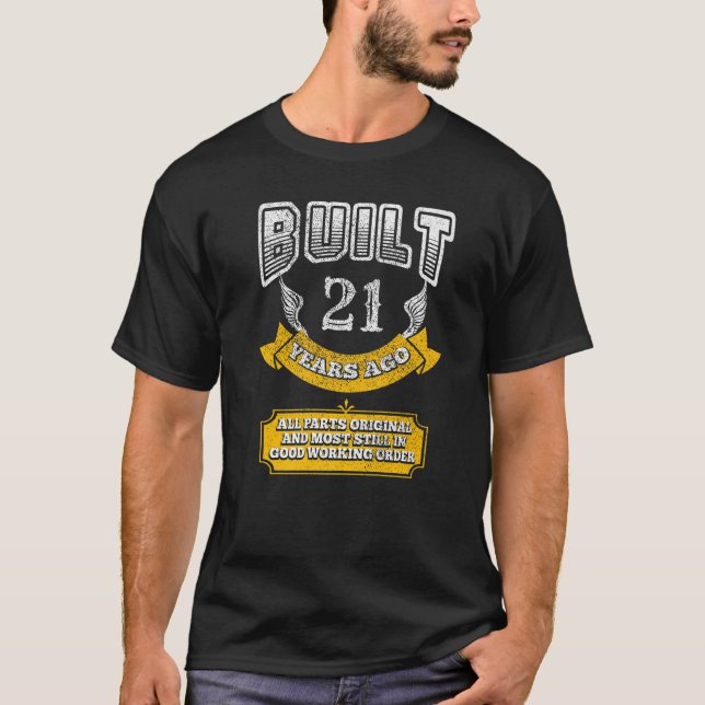 Camiseta Divertido vestido de cumpleaños número 21 Día-B di (Anverso)