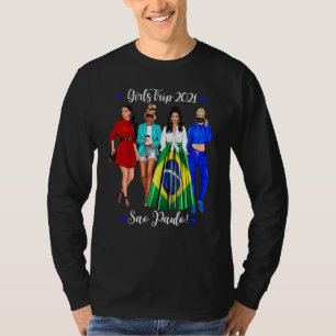 Camiseta Divertido viaje de Chicas a Sao Paulo vacacional C