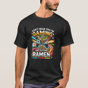 Camiseta Divertido videojuego Ramen Noodles Gaming japonés