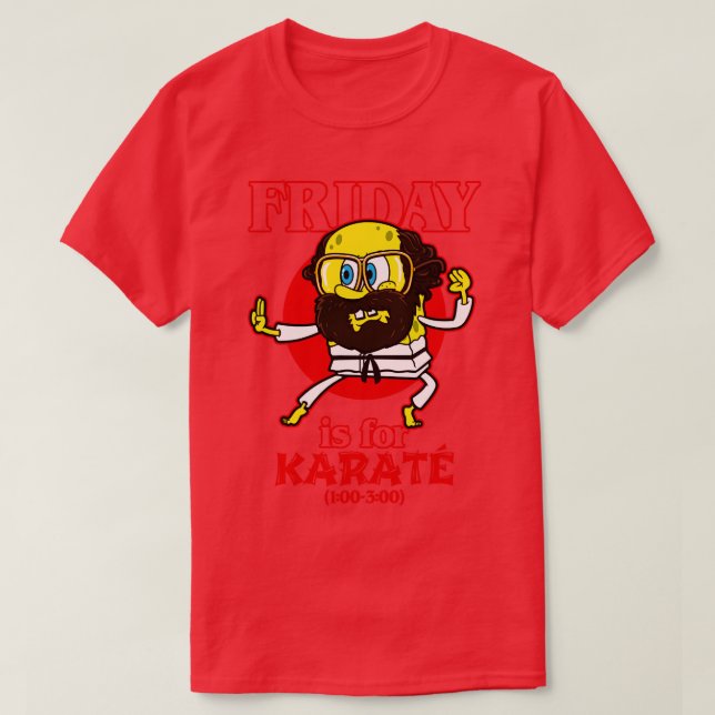 Camiseta Divertido viernes Karate 80s Tv toon Character Cit (Diseño del anverso)