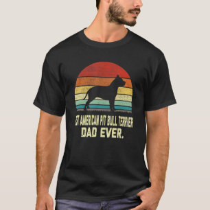 Camiseta Divertido Vintage Mejor Padre de American Pit Bull