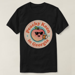 Camiseta Divertido Vintage Peachy Keen en Georgia Peach