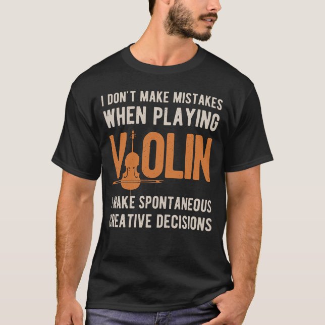 Camiseta Divertido violín (Anverso)