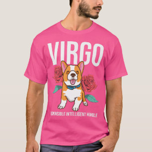 Camiseta Divertido Virgo Zodiac Rótulo Perro Corgi Astrol E