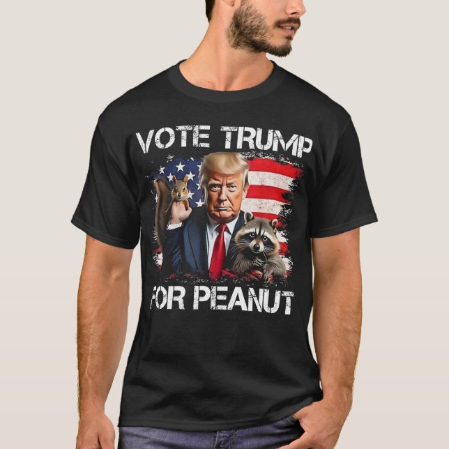 Camiseta Divertido voto de Trump por Maní La ardilla triunf (Anverso)