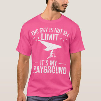 Camiseta Divertido vuelo en ala delta el cielo no es mi lím