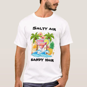 Camiseta divertido y colorido Salty Air, Sandy Hair verano