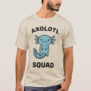 Camiseta Divertido y lindo escuadrón de Ajolotes rosa perso