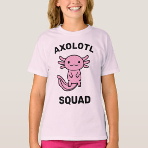 Camiseta Divertido y lindo escuadrón de Ajolotes rosa perso