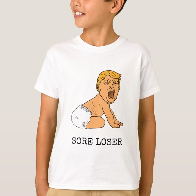 Camiseta Divertido y lloroso Donald Trump perdió (Anverso)