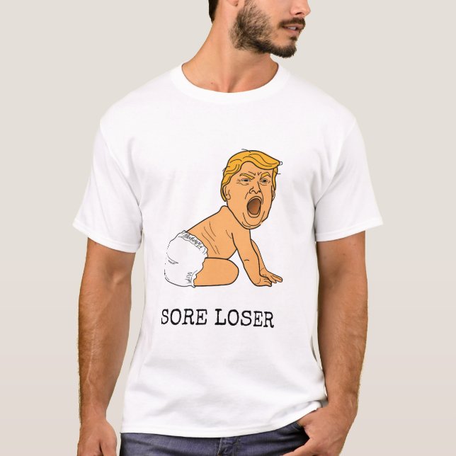 Camiseta Divertido y lloroso Donald Trump perdió (Anverso)