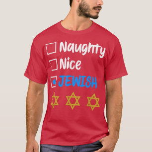 Camiseta Divertido y travieso Festival de Hanukkah judío de