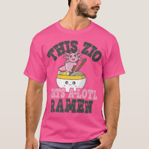 Camiseta Divertido Zio Amante del Ramen Cute Axolotl Comien
