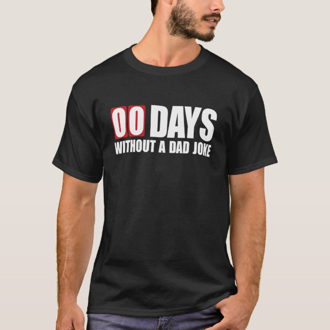Camiseta Divertidos 00 días sin un Chiste de papá (Anverso)
