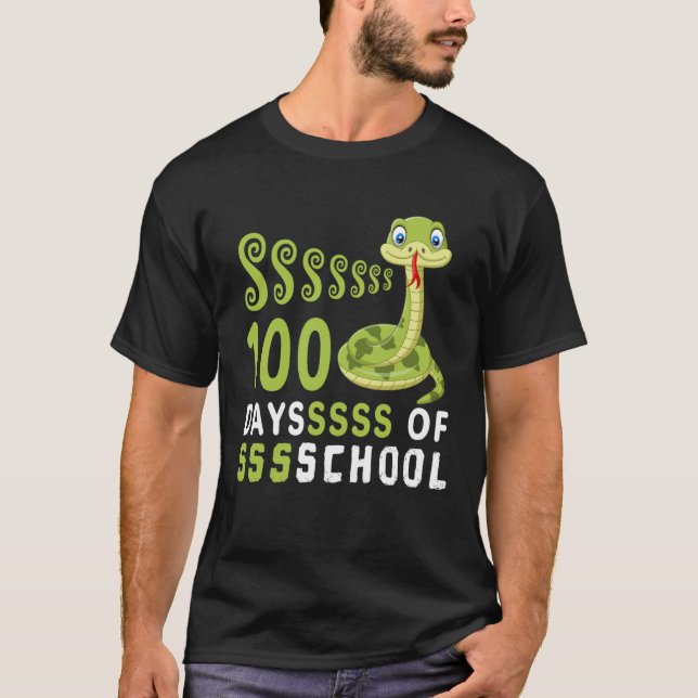 Camiseta Divertidos 100 días de escuela de profesores de se (Anverso)