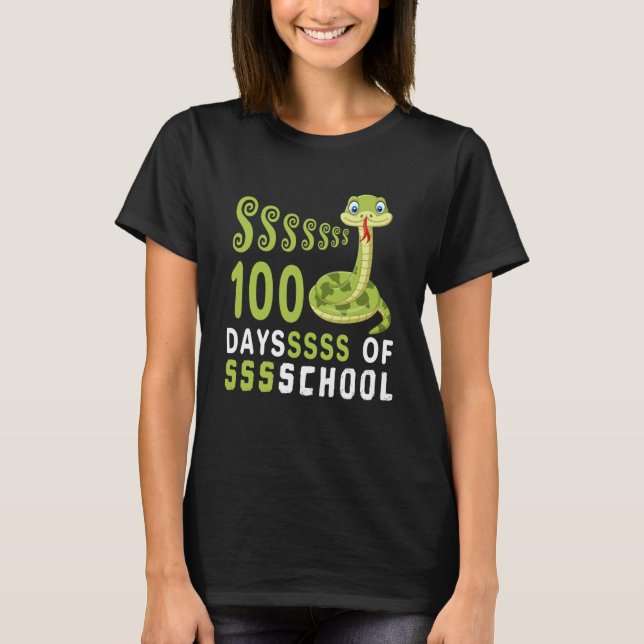Camiseta Divertidos 100 días de escuela de profesores de se (Anverso)
