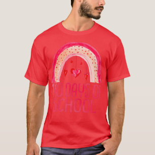 Camiseta Divertidos 100 días de escuela educan corazones ar