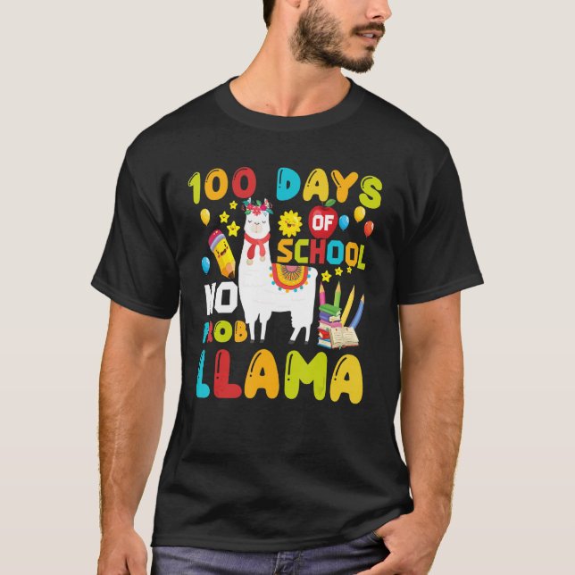 Camiseta Divertidos 100 días de escuela sin escuela Prob-ll (Anverso)