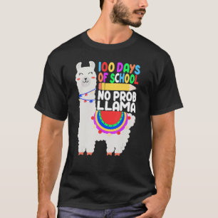 Camiseta Divertidos 100 días de escuela sin niños Prob-llam