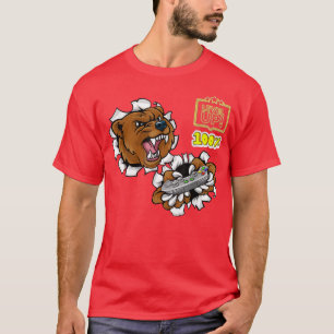 Camiseta Divertidos 100 Días De Juegos De Oso Escolar