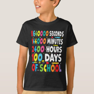 Camiseta Divertidos 100 Días De Trato Escolar Para Math Tea