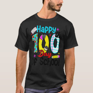 Camiseta Divertidos 100 Días Felices De Sonrisa Escolar Par