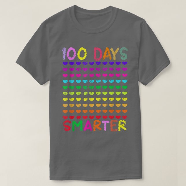 Camiseta Divertidos 100 días profesores más inteligentes pr (Diseño del anverso)