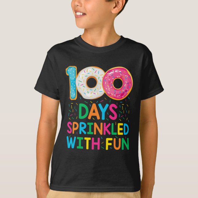 Camiseta Divertidos 100 días salpicados con divertidas clas (Anverso)