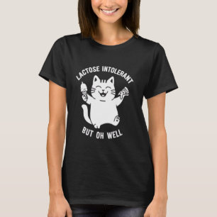 Camiseta Divertidos Amantes de Gatos Intolerantes a la Lact