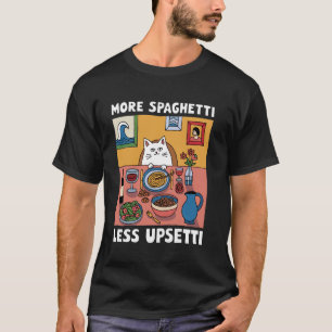 Camiseta Divertidos Amantes de la Comida para Gatos Más Esp