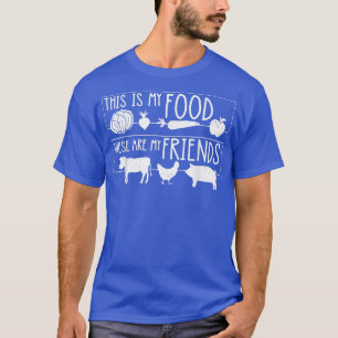 Camiseta Divertidos amigos veganos o vegetarianos a los ani