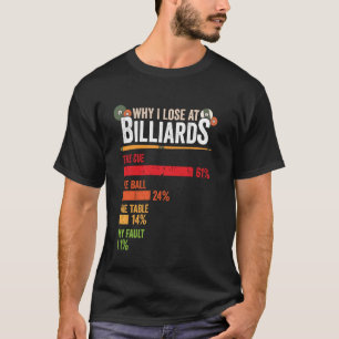 Camiseta Divertidos billares por qué pierdo en Snooker Pool