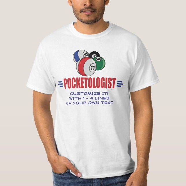 Camiseta Divertidos Billiards, Pool (Anverso)