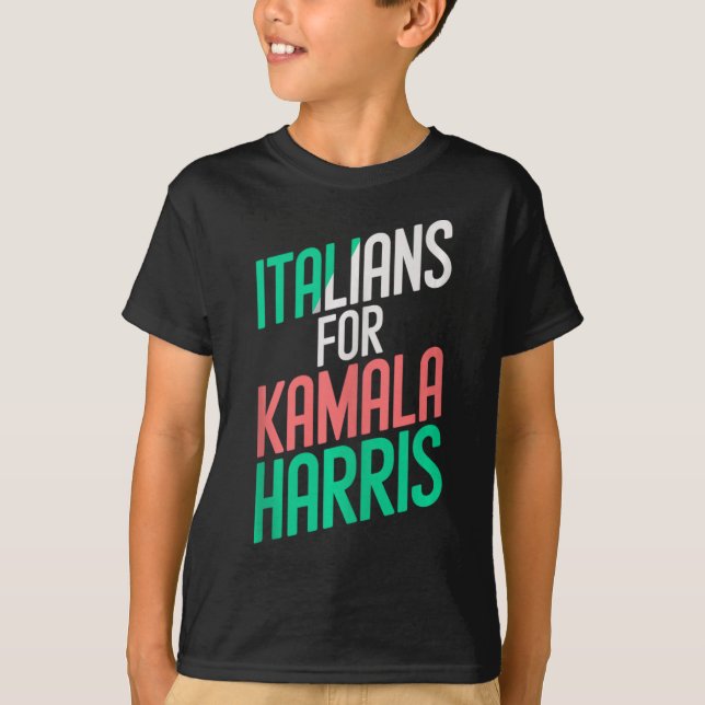 Camiseta Divertidos Chicas italianos para Kamala Harris Ita (Anverso)