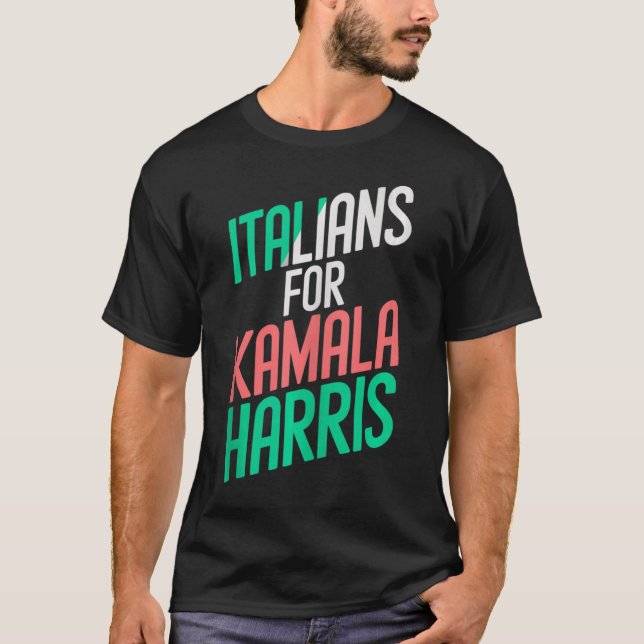 Camiseta Divertidos Chicas italianos para Kamala Harris Ita (Anverso)